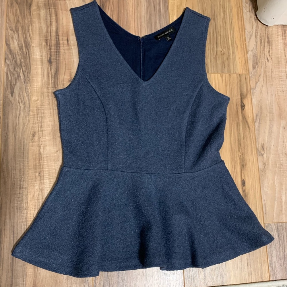 Wool blend peplum top